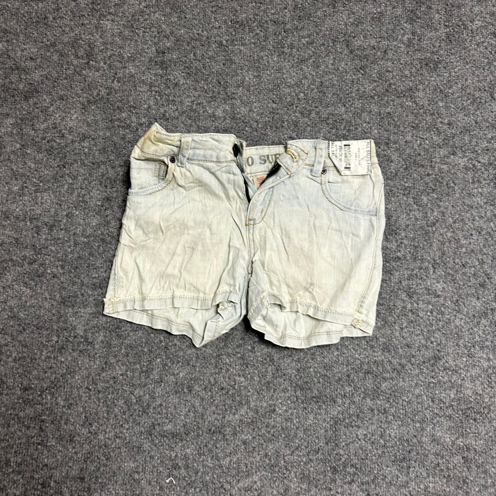 No Boundaries Denim Shorts Girls Size L 10/12 Light Wash Stretch Casual Flawed